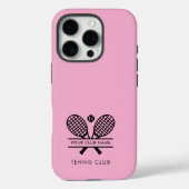 Clubname Tennisteam hinzufügen Pink Custom Case-Mate iPhone Hülle (Rückseite)