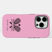 Clubname Tennisteam hinzufügen Pink Custom Case-Mate iPhone Hülle (Rückseite (Horizontal))