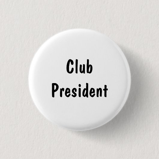 Clubpräsident Button (Vorderseite)