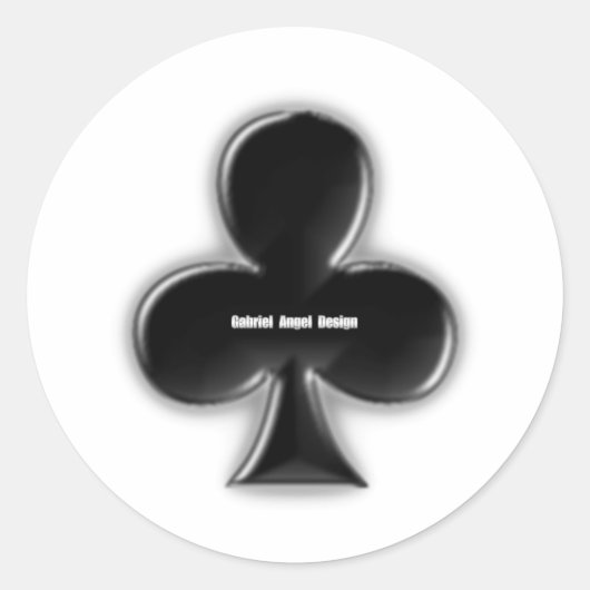 Clubs Anzug Runder Aufkleber (Vorderseite)