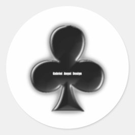 Clubs Anzug Runder Aufkleber