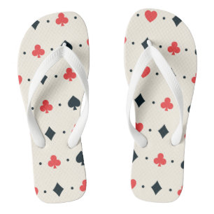 Clubs Diamonds Hearts & Spades Poker Kartenspiel S Badesandalen
