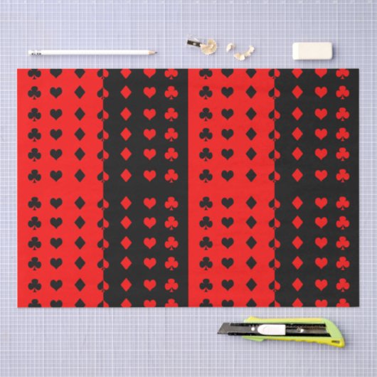 Clubs, Pik, Herz, Diamanten - cool Seidenpapier (Handwerk)