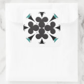 Clubs Quadratischer Aufkleber (Tasche)