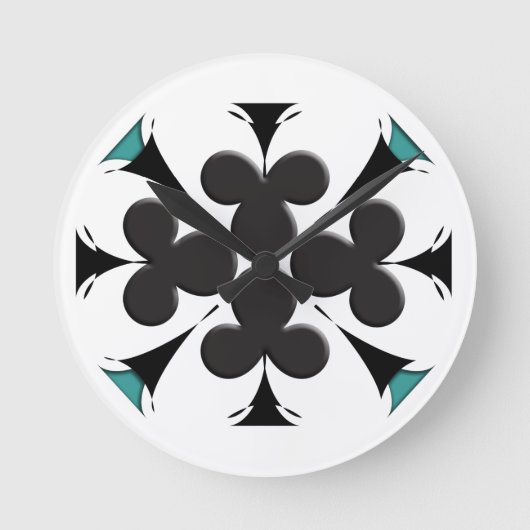 Clubs Runde Wanduhr (Vorderseite)