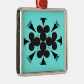 Clubs Silbernes Ornament (Rechts)