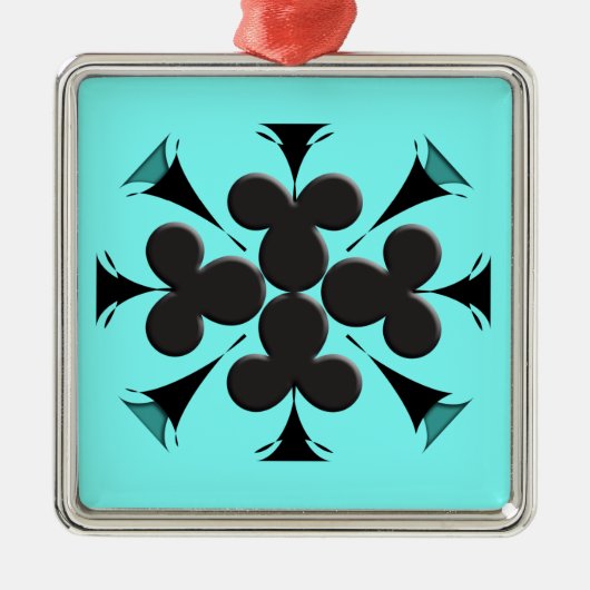 Clubs Silbernes Ornament (Vorne)
