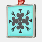 Clubs Silbernes Ornament (Links)