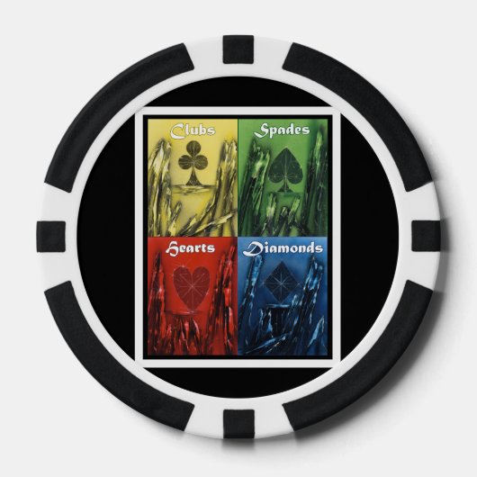 Clubs Spades Hearts Poker Chip (Vorderseite)