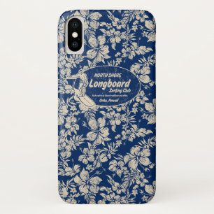 Clubsurfing Longboard Logo und Hibiskus Hawaiian Case-Mate iPhone Hülle