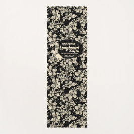 Clubsurfing Longboard Logo und Hibiskus Hawaiian Yogamatte