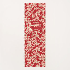Clubsurfing Longboard Logo und Hibiskus Hawaiian Yogamatte
