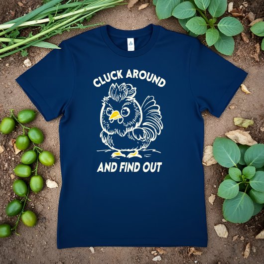 Cluck Around and Find Out Lustiges Wütendes Hühner Tri-Blend Shirt