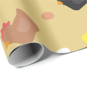 Cluck Cluck Geschenkpapier (Rolleneckpunkt)