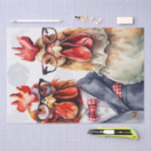 Cluck Couture: Modische Hühner in Decoupage Seidenpapier (Handwerk)