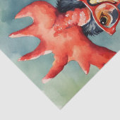 Cluck Couture: Modische Hühner in Decoupage Seidenpapier (Detail)