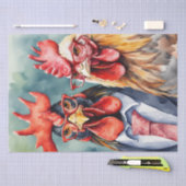 Cluck Couture: Modische Hühner in Decoupage Seidenpapier (Handwerk)