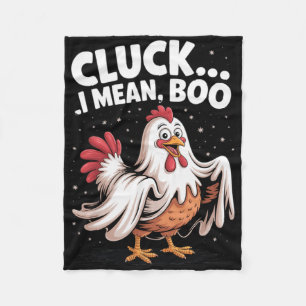 Cluck ich meine Boo Lustiges Huhn Halloween Grusel Fleecedecke