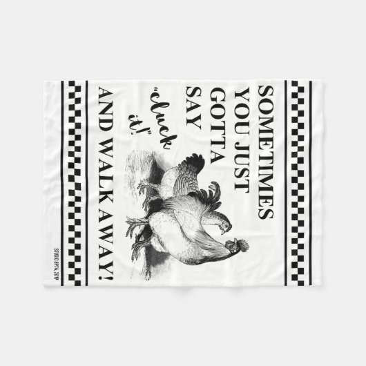 "CLUCK IT!" FLEECEDECKE (Vorderseite (Horizontal))