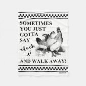 "CLUCK IT!" FLEECEDECKE (Vorderseite)