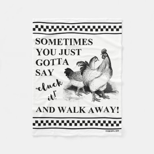 "CLUCK IT!" FLEECEDECKE (Vorderseite)