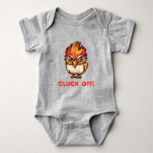 Cluck Off| Funny Chicken Baby Strampler (Vorderseite)