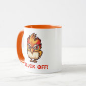 Cluck Off| Funny Chicken Tasse (Vorderseite Links)