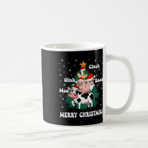 Cluck Oink Baa Moo Farm Animal Christmas Tree Merr Kaffeetasse