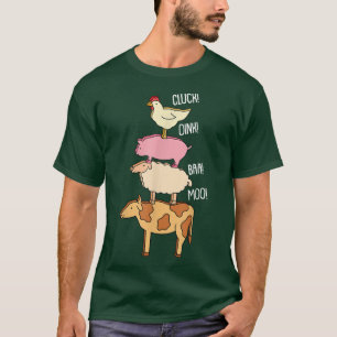 Cluck Oink Baa Moo Farm Bauer Kuh Schwein und T-Shirt