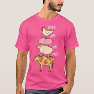 Cluck Oink Baa Moo Farm Bauer Kuh Schwein und T-Shirt