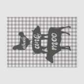 Cluck Oink Moo Hühnerkuh Schweinehaltbetrieb Land Seidenpapier (Vorderseite)