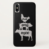 Cluck Oink Moo Hühnerkuh Schweinshuhn Bauernhof Case-Mate iPhone Hülle (Rückseite)