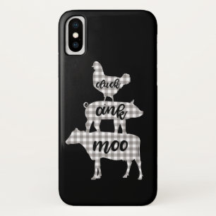 Cluck Oink Moo Hühnerkuh Schweinshuhn Bauernhof Case-Mate iPhone Hülle