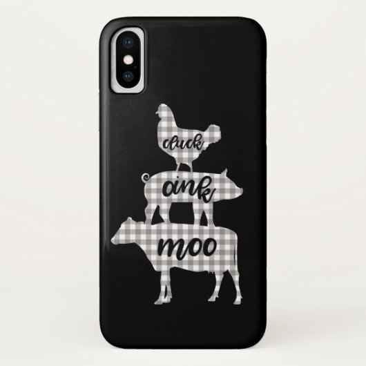 Cluck Oink Moo Hühnerkuh Schweinshuhn Bauernhof Case-Mate iPhone Hülle (Rückseite)