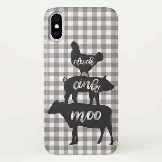 Cluck Oink Moo Hühnerkuh Schweinshuhn Bauernhof Ka Case-Mate iPhone Hülle (Rückseite)
