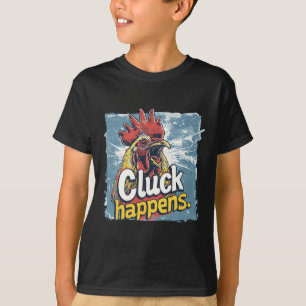 Cluck passiert lustiger Hahn Hühner-Farm-Tier Hu T-Shirt