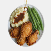 Cluck Yeah, It's Christmas! Funny Chicken Pun Keramik Ornament (Links)