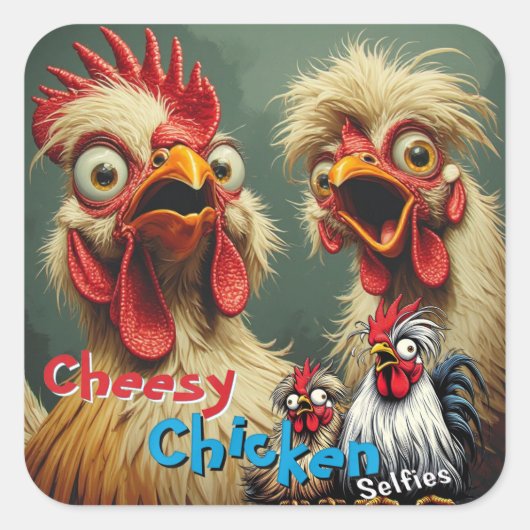  “Cluckin' Around” May & John Selfie Sticker (Vorderseite)