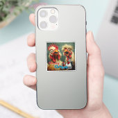  “Cluckin' Around” May & John Selfie Vinyl  Aufkleber (Telefon)