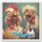  “Cluckin' Around” May & John Selfie Vinyl  Aufkleber (Vorderseite)