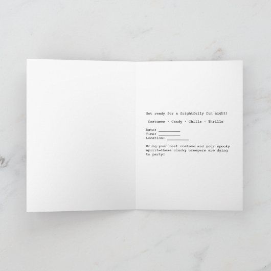 Cluckin’ Creepy Halloween Bash Einladung (Innenseite)