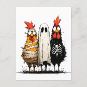 Cluckin’ Creepy Halloween Bash Postkarte