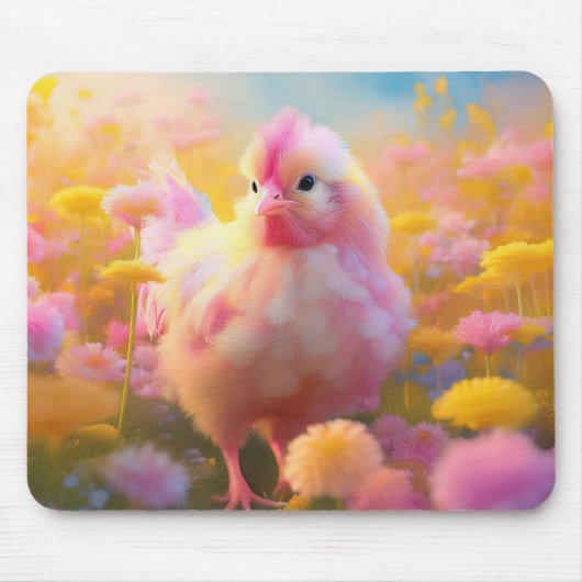 Cluckin' Cute: Das rosa Hühner-Mauspad Mousepad (Vorne)