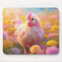 Cluckin' Cute: The Pink Chicken Mousepad