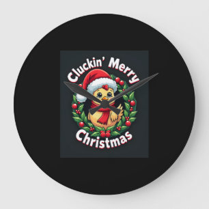 Cluckin’ fröhliches Weihnachtsgebäck Große Wanduhr