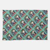 Cluckin' Good Time Funny Chicken Illustration Geschirrtuch (Horizontal)