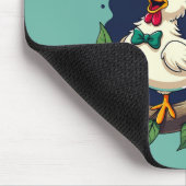 Cluckin' Good Time Funny Chicken Illustration Mousepad (Ecke)