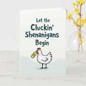 Cluckin Shenanigans Lustige Zeit Karte (Gelbe Blume)