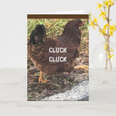 "CLUCKING CHICKEN SAY HAPPY BIRTHDAY" KARTE (Gelbe Blume)