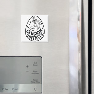 Cluckins fantastisches, von Hühnchen getragenes, h Magnet